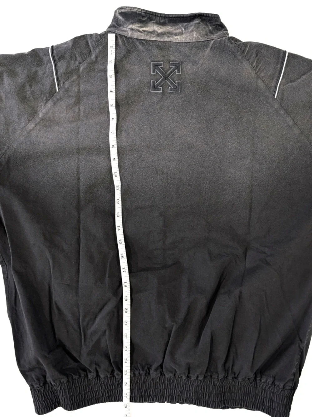 OFF-WHITE Offline Garment Dyed Gradient Track Jacket Size XL Black Mesh Lining